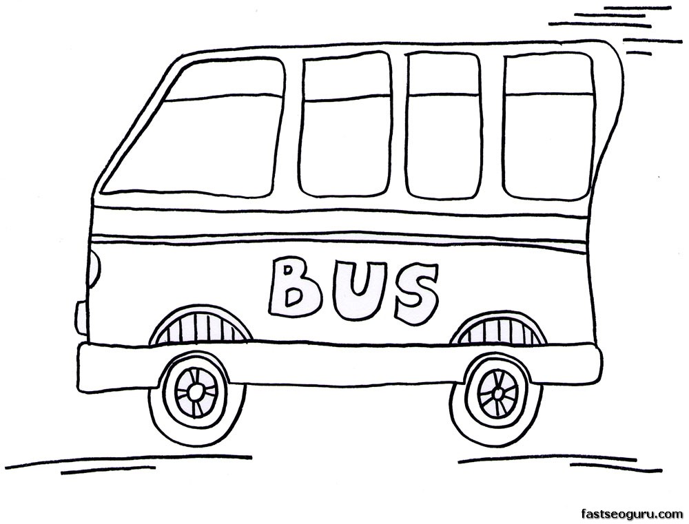 Printable school Bus Coloring Page for kids